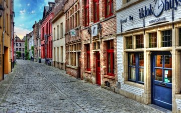 улица, здания, бельгия, гент