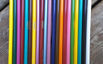 разноцветные, карандаши, цветные карандаши