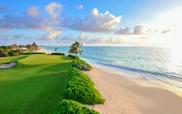 море, пляж, тропики, гольф-клуб