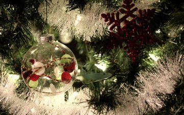 новый год, елка, украшения, шар, рождество, снежинка, мишура, щар
