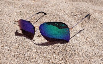 песок, пляж, солнечные очки