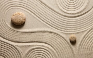 камни, песок, песка, дзен, каменное