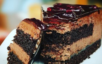шоколад, сладкое, торт, десерт, глазурь
