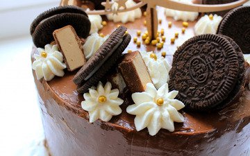 крем для торта, торт, вкусно, сладкий, шоколадный, с днем ​​рождения, крем, beauitiful, орео, chocalate, праздничная атмосфера