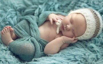 сон, спокойствие, ребенок, шапка, малыш, младенец