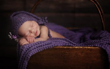 сон, дети, спит, ребенок, младенец, шапочка, покрывало, новорожденный, дитя, колыбель