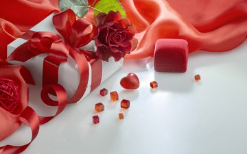 розы, букет, подарок, валентинов день