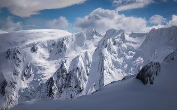 die berge, schnee, neuseeland, die südlichen alpen