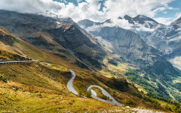 дорога, горы, австрия, гросглокнер