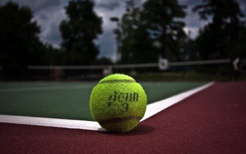 мяч, теннис, корт