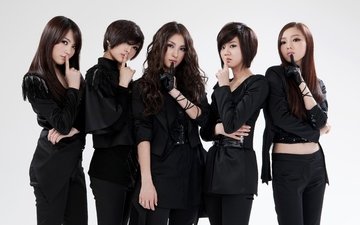 группа, девушки, азиатки, в чёрном, брюнетки, певицы, кара, korean, kpop