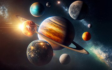 солнечная система, планеты, галактика, вселенная