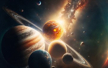 солнечная система, планеты, галактика, вселенная