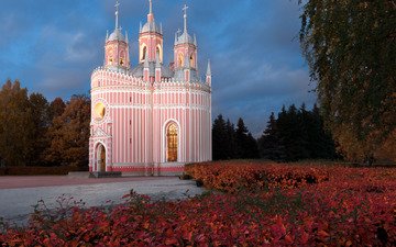 храм, парк, россия, церковь, архитектура, санкт-петербург, чесменская церковь