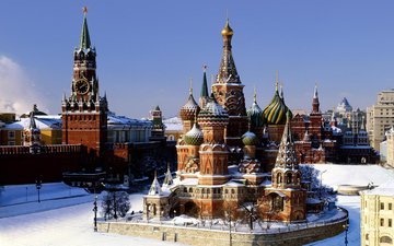 москва, кремль, город, день, башня, россия, здание, красная площадь, городской пейзаж, собор василия блаженного, портретная экспозиция, кремлевский дворец