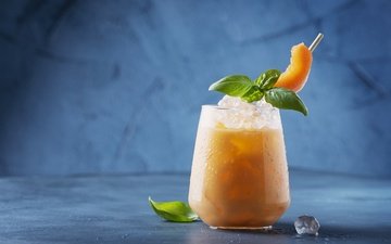 лед • стакан • коктейль • напиток • дыня • oxana denezhkina
