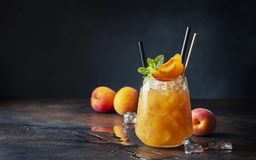 лед • коктейль • мята • абрикосы • oxana denezhkina